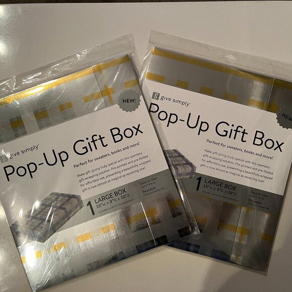 Pop-Up Gift Boxes - LARGE (Set of 2) by Give Simply (New) (holiday/x) - Picture 2 of 7